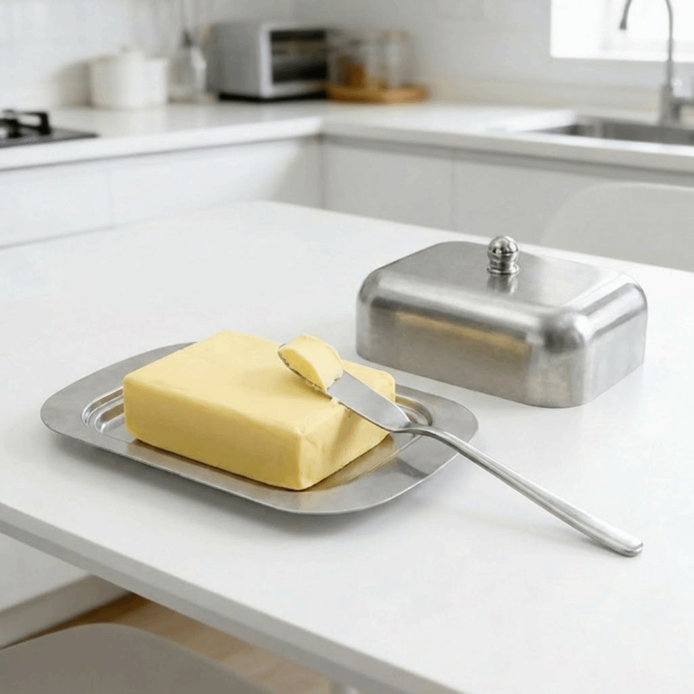 Food Storage Oven Safe - Butterdose aus Edelstahl in Lebensmittelqualität, luftdicht
