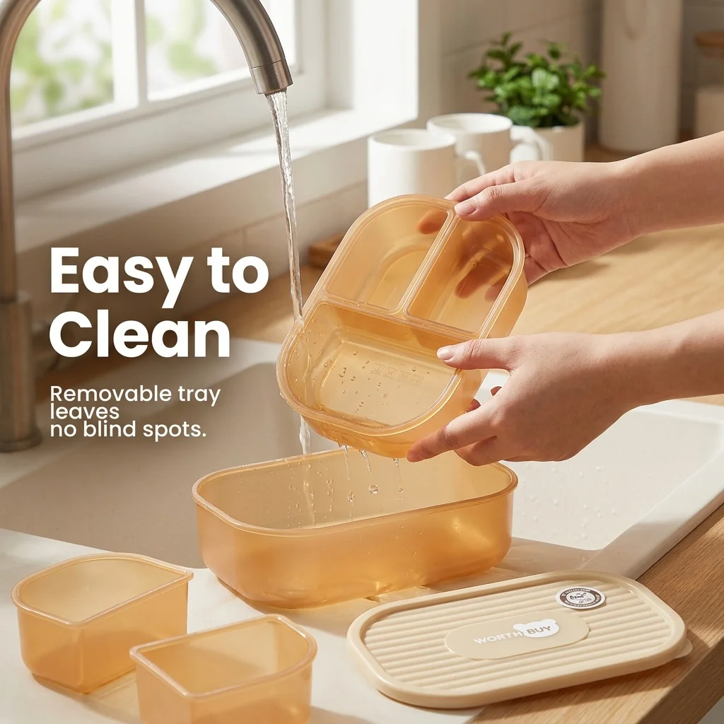 Geteilte Plastik-Bento-Box mit – Food Storage With Dividers Bewertung und Preis