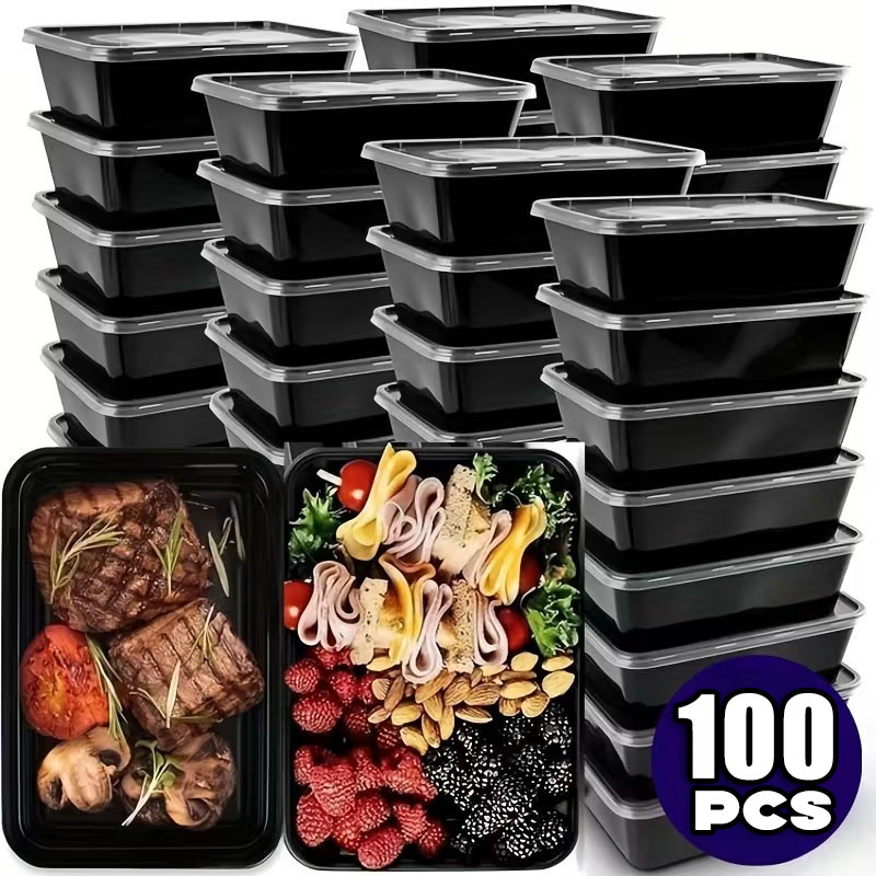 1–100 Stück schwarze Einweg-Le – Food Storage Oven Safe Bewertung und Preis